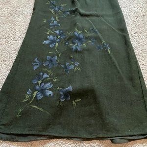 Express Green Flower Skirt